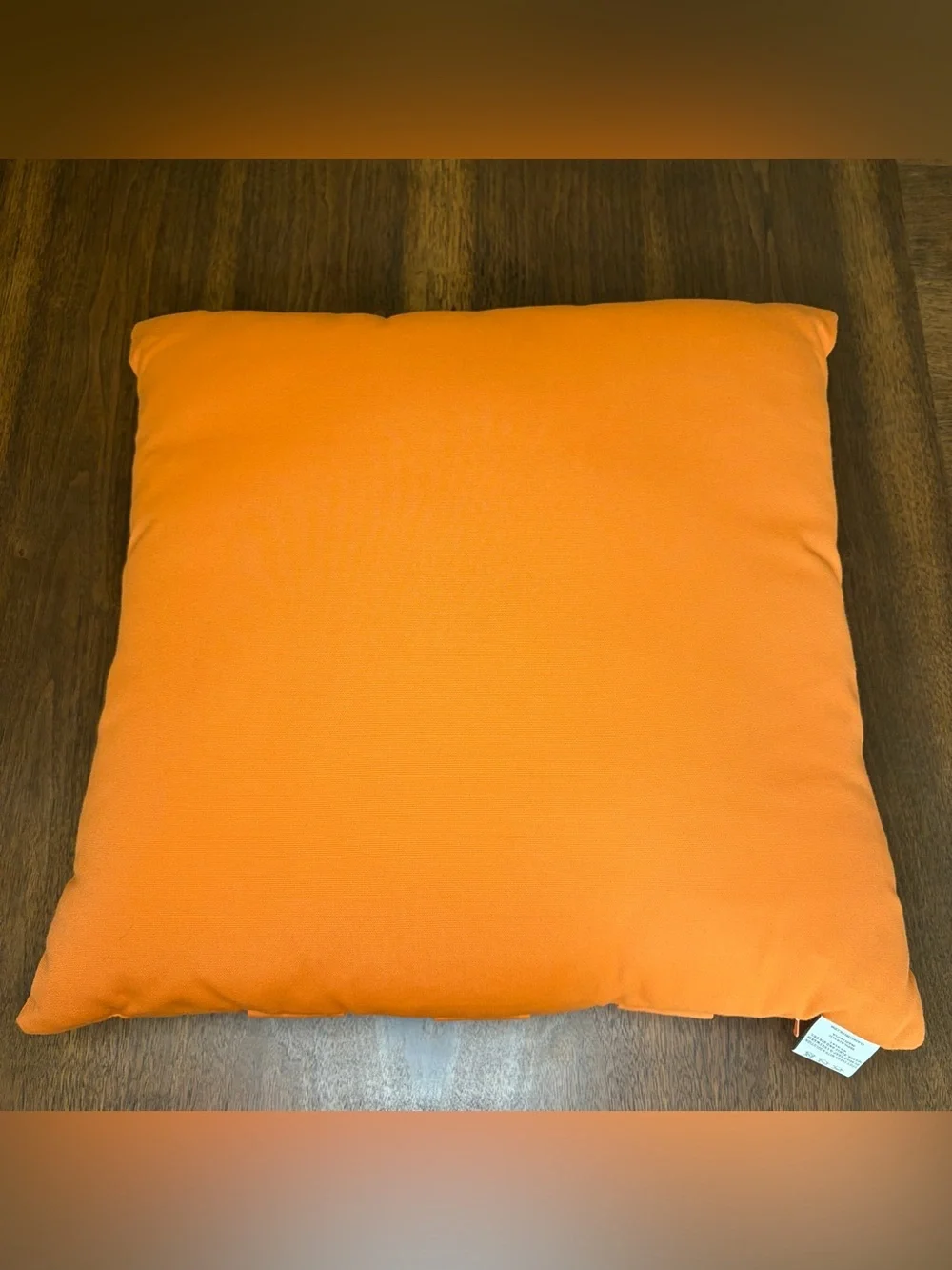 Elaine Smith Basketweave Sunbrella Outdoor Luxury Pillow Tuscan Orange 20 x 20